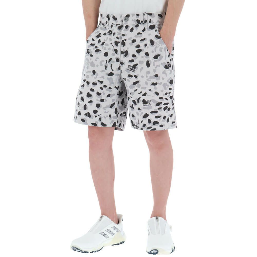 パーリーゲイツ PEARLY GATES　メンズ ヒョウ柄 Pe/Cストレッチコードレーン ショートパンツ 053-5132505　2025年モデル 詳細3