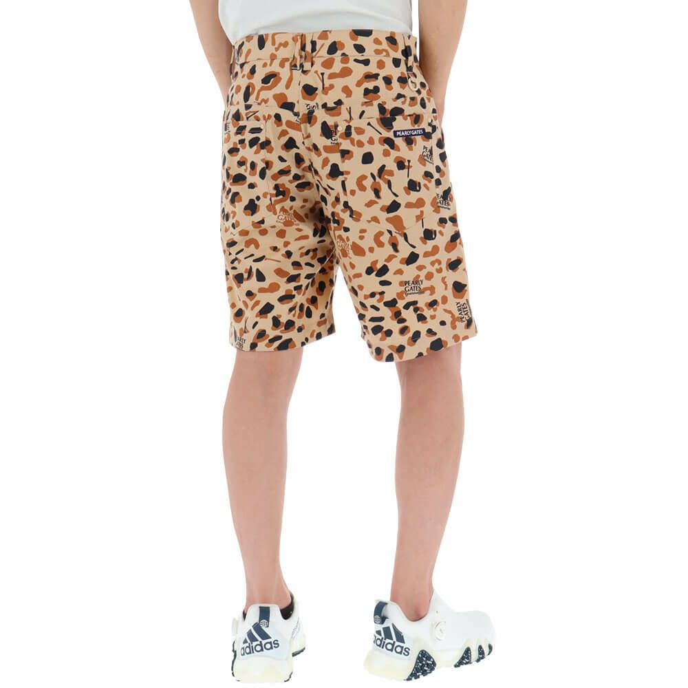 パーリーゲイツ PEARLY GATES　メンズ ヒョウ柄 Pe/Cストレッチコードレーン ショートパンツ 053-5132505　2025年モデル 詳細4