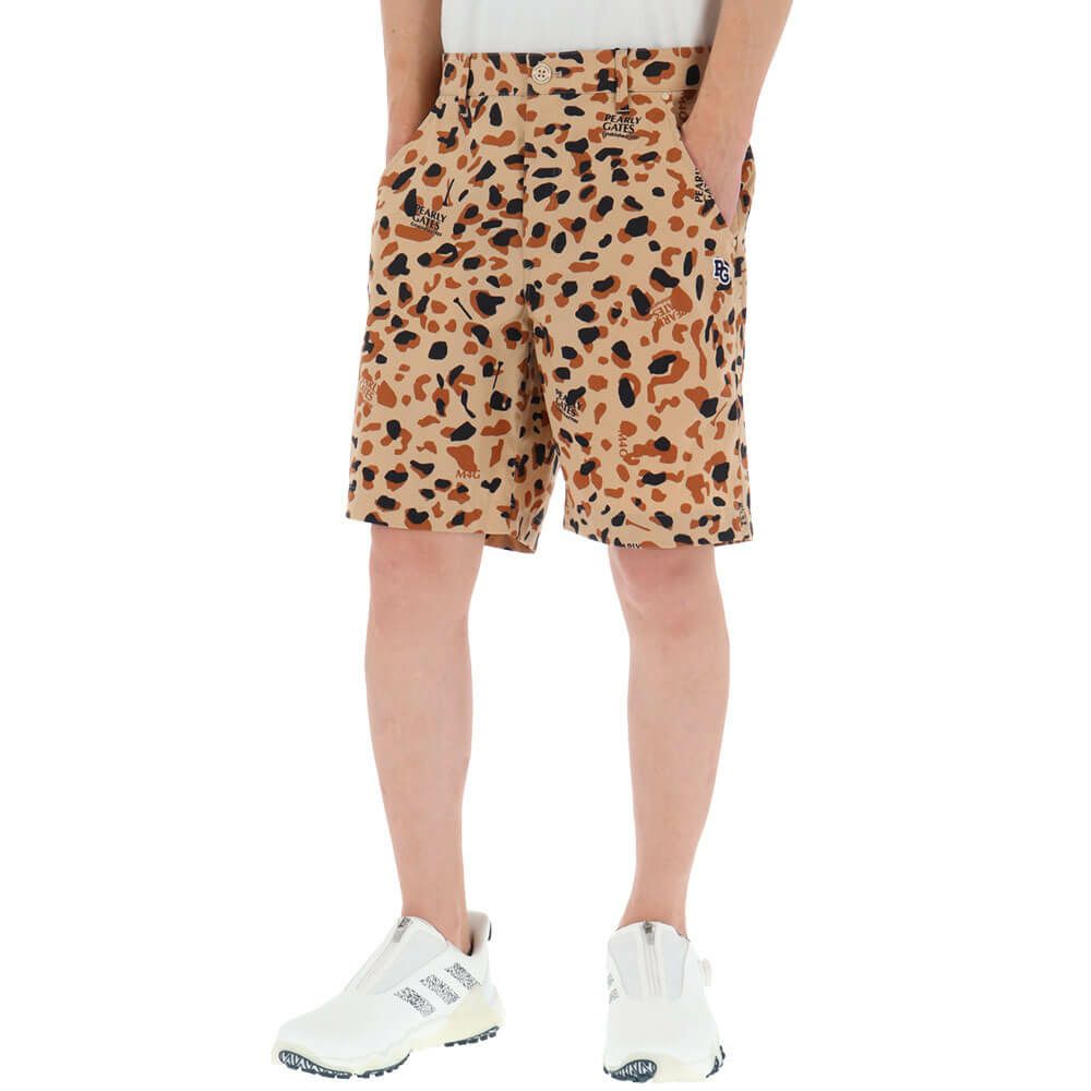 パーリーゲイツ PEARLY GATES　メンズ ヒョウ柄 Pe/Cストレッチコードレーン ショートパンツ 053-5132505　2025年モデル 詳細5