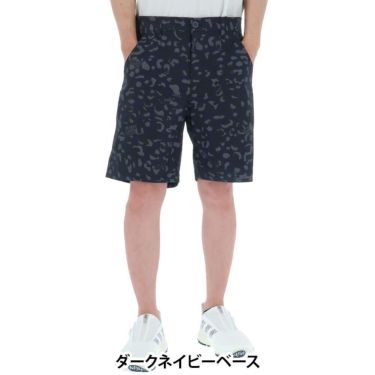 パーリーゲイツ PEARLY GATES　メンズ ヒョウ柄 Pe/Cストレッチコードレーン ショートパンツ 053-5132505　2025年モデル ダークネイビーベース
