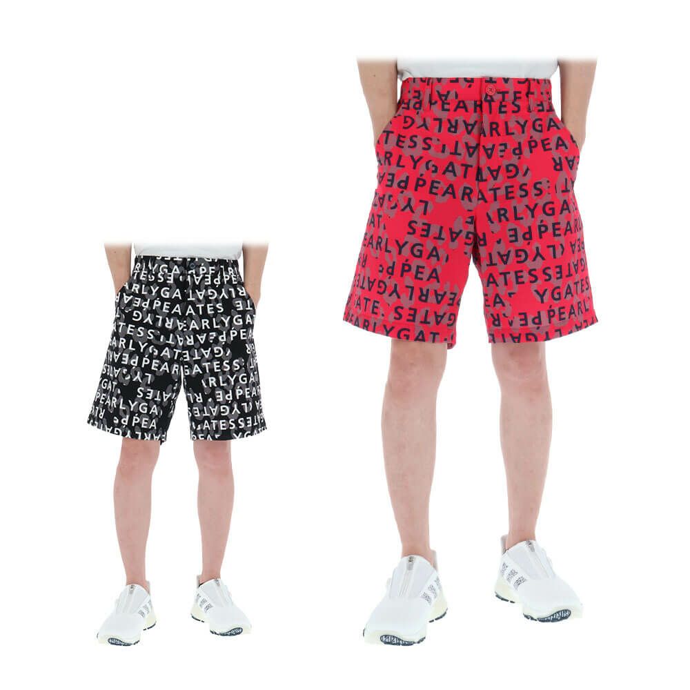 パーリーゲイツ PEARLY GATES　メンズ Nyストレッチドビーロゴヒョウ柄 ショートパンツ 053-5232609　2025年モデル