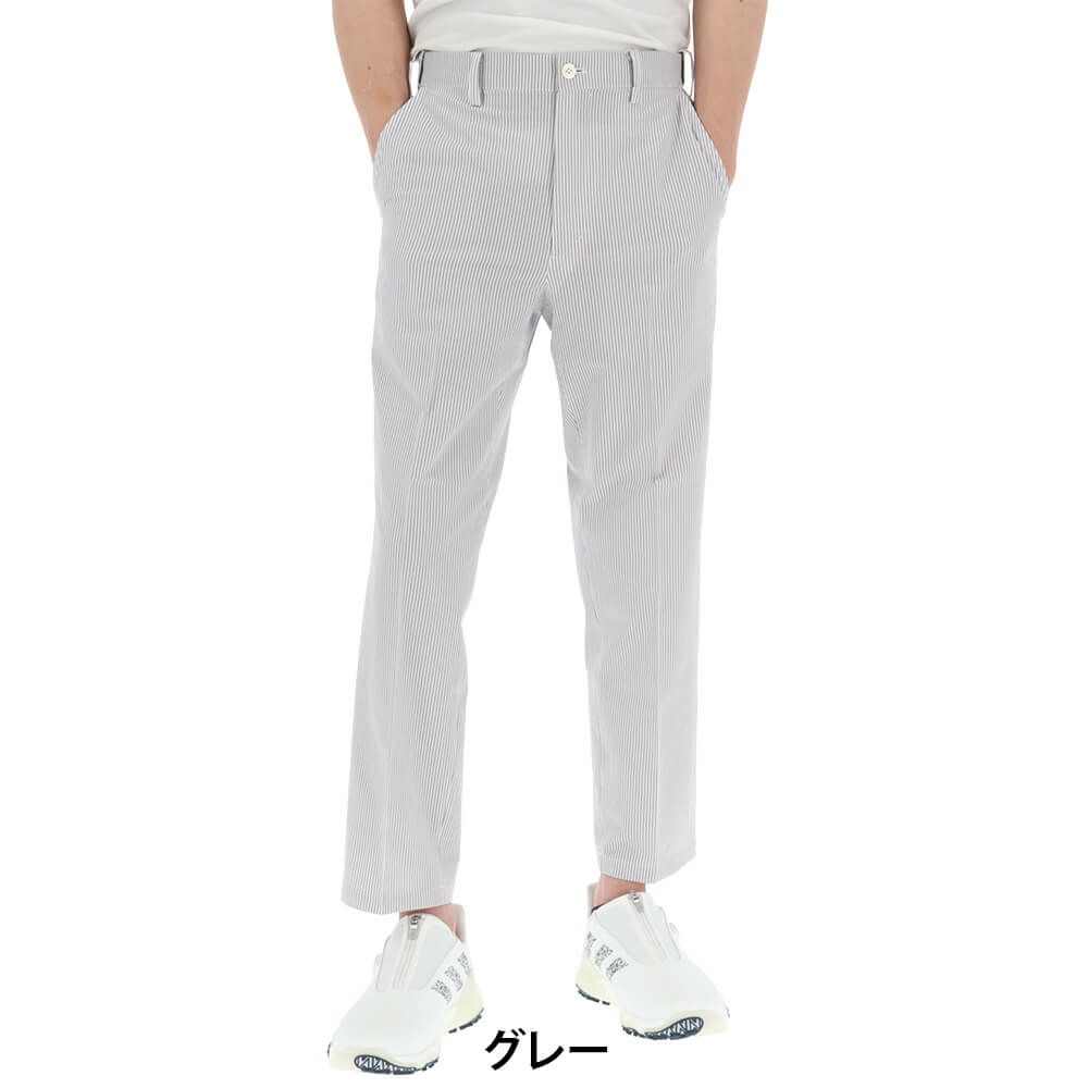 マンシングウェア Munsingwear　メンズ シアサッカー 9分丈パンツ MG5SLP83M　2025年モデル グレー