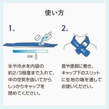 巻けるフィット 氷のう　ネイビー 詳細2