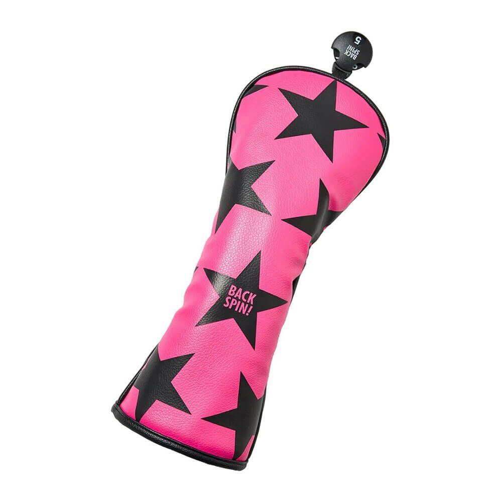 バックスピンゴルフ BACK SPIN! GOLF　スター フェアウェイウッド用 ヘッドカバー BSBB02H505 PK/BK ピンク　2025年モデル ピンク（PK/BK）