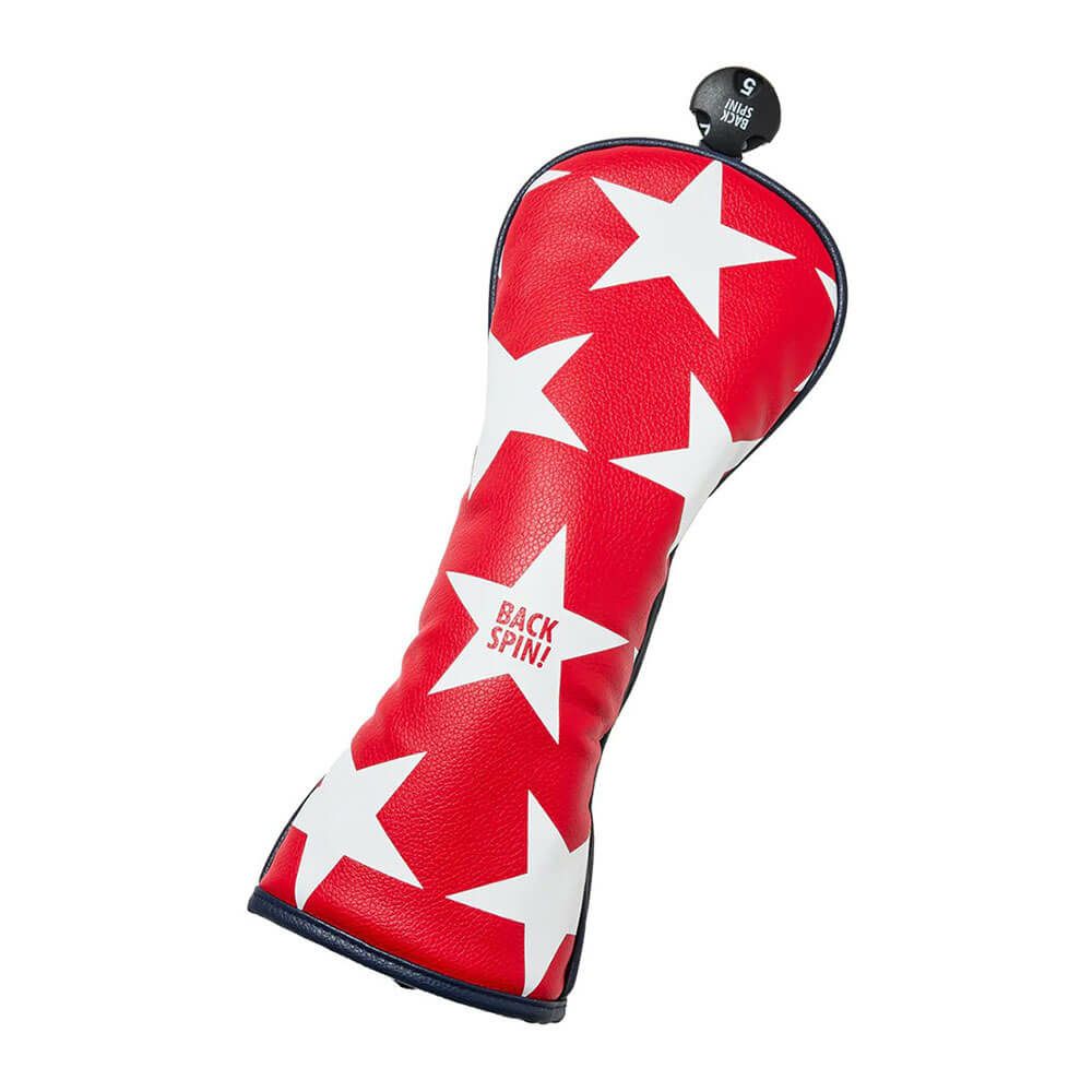 バックスピンゴルフ BACK SPIN! GOLF　スター フェアウェイウッド用 ヘッドカバー BSBB02H505 RDxWH レッド×ホワイト　2025年モデル レッド×ホワイト（RD/WH）