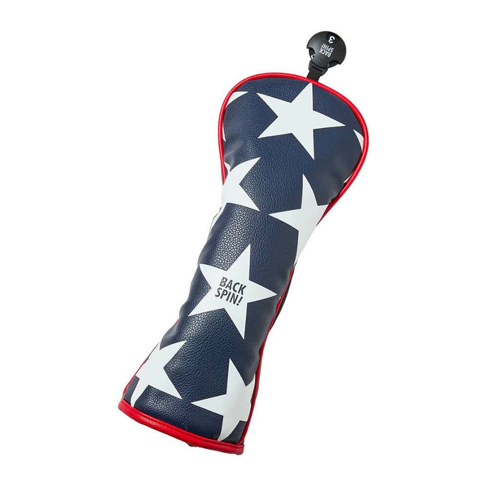 バックスピンゴルフ BACK SPIN! GOLF　スター ユーティリティ用 ヘッドカバー BSBB02H506 NV/WH ダークネイビー　2025年モデル ダークネイビー（NV/WH）