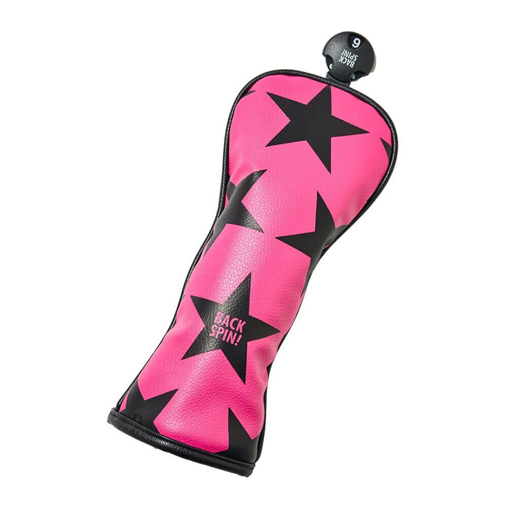 バックスピンゴルフ BACK SPIN! GOLF　スター ユーティリティ用 ヘッドカバー BSBB02H506 PK/BK ピンク　2025年モデル