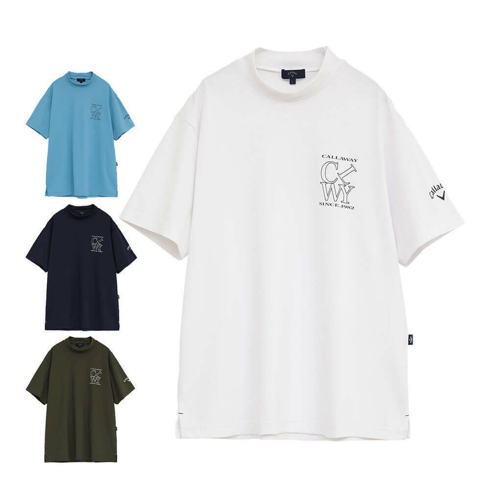 キャロウェイ Callaway　メンズ ハイゲージ カノコ 半袖 モックネックシャツ C25234100　2025年モデル 詳細1