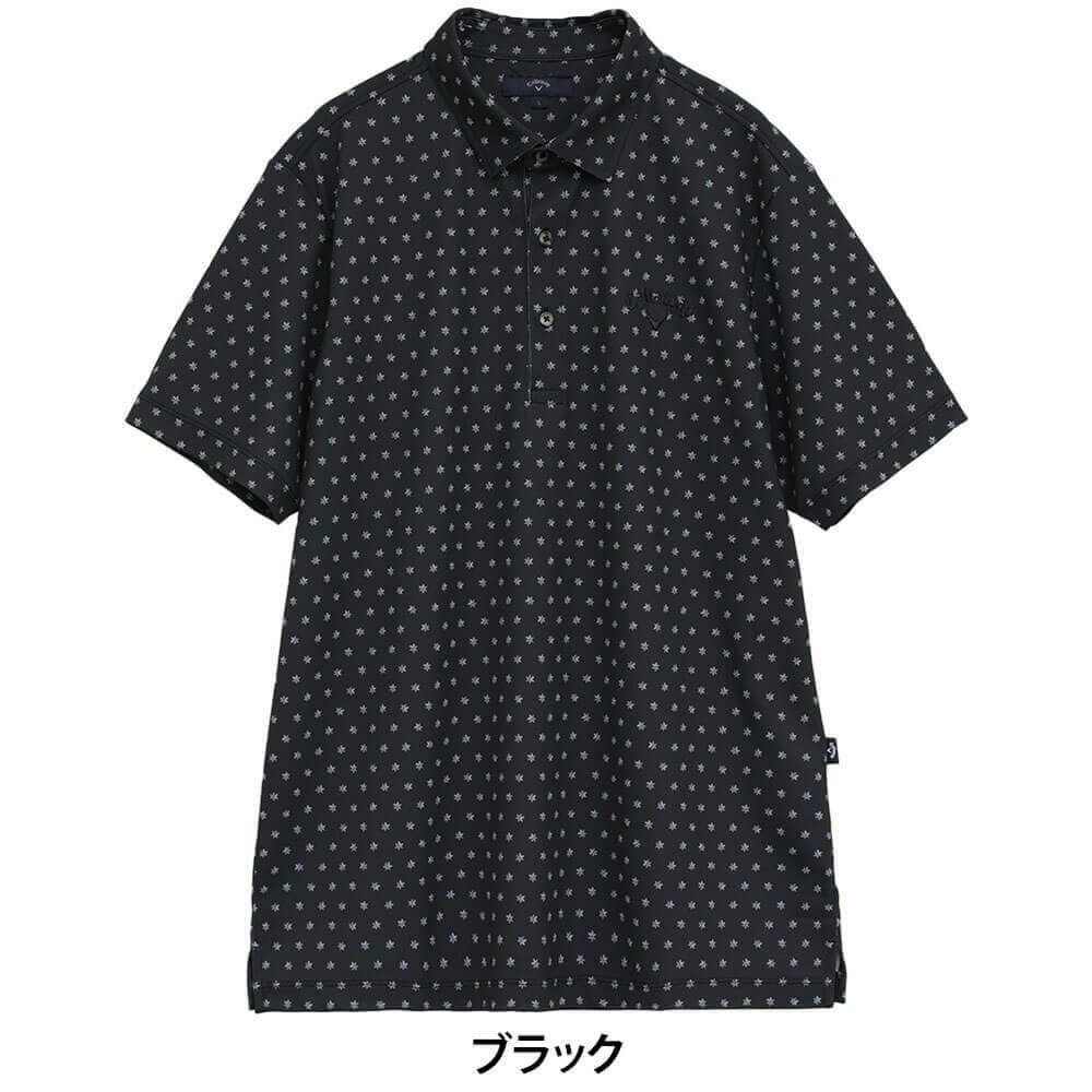 キャロウェイ Callaway　メンズ ミニフラワープリント ハイゲージ カノコ 半袖 ポロシャツ C25234102　2025年モデル 詳細2