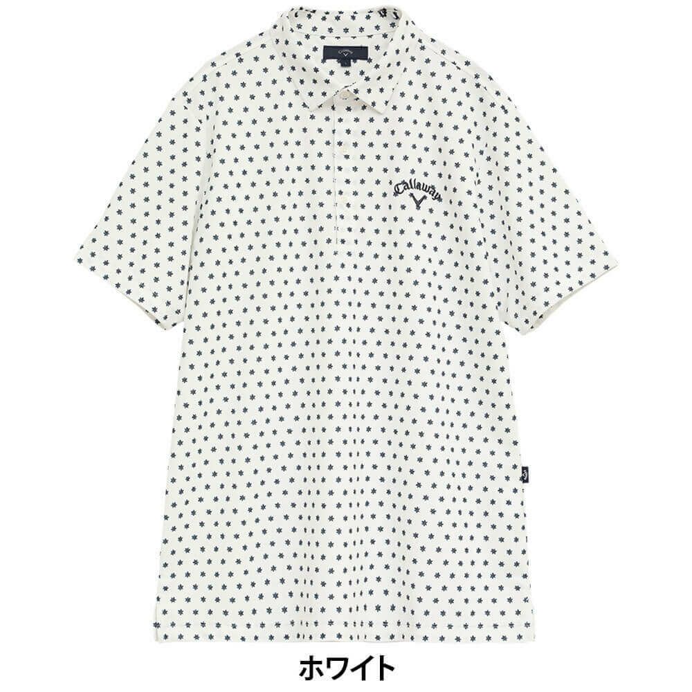 キャロウェイ Callaway　メンズ ミニフラワープリント ハイゲージ カノコ 半袖 ポロシャツ C25234102　2025年モデル 詳細6