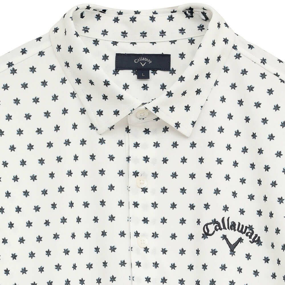 キャロウェイ Callaway　メンズ ミニフラワープリント ハイゲージ カノコ 半袖 ポロシャツ C25234102　2025年モデル 詳細7
