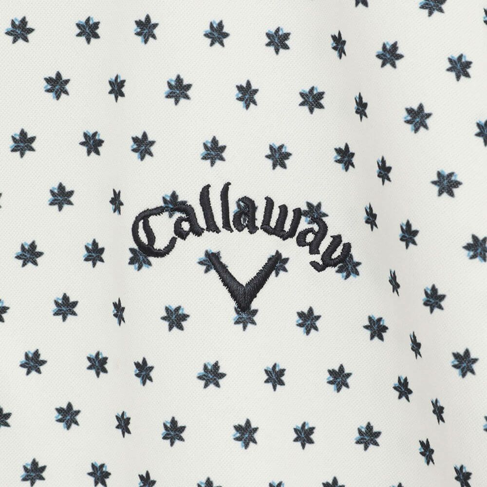 キャロウェイ Callaway　メンズ ミニフラワープリント ハイゲージ カノコ 半袖 ポロシャツ C25234102　2025年モデル 詳細8