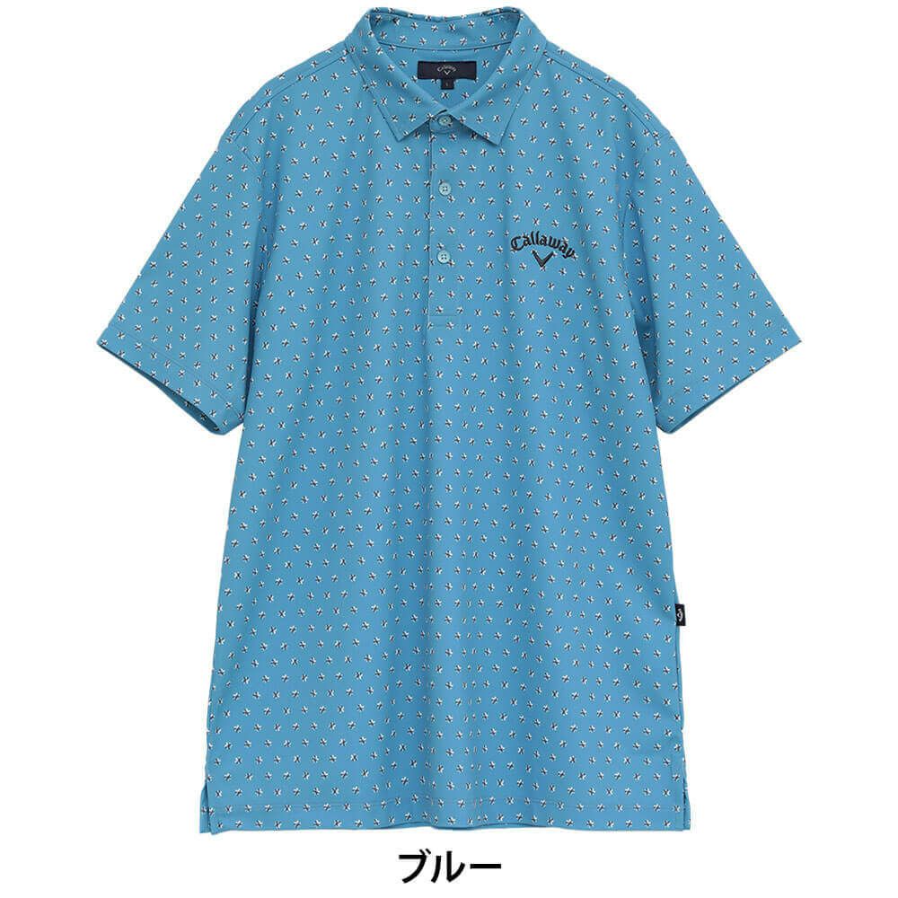 キャロウェイ Callaway　メンズ ミニフラワープリント ハイゲージ カノコ 半袖 ポロシャツ C25234102　2025年モデル 詳細12