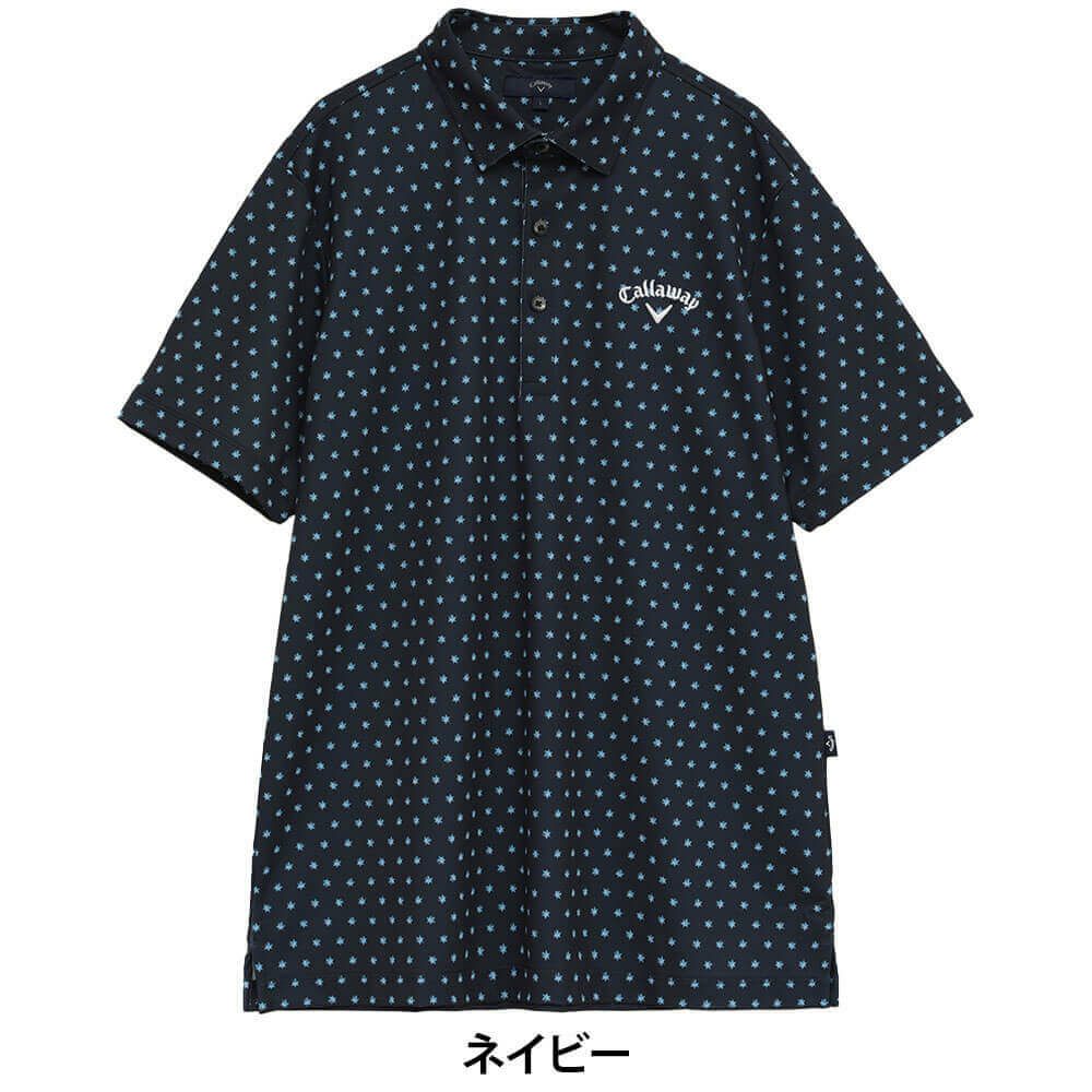 キャロウェイ Callaway　メンズ ミニフラワープリント ハイゲージ カノコ 半袖 ポロシャツ C25234102　2025年モデル 詳細16