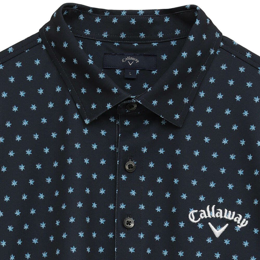 キャロウェイ Callaway　メンズ ミニフラワープリント ハイゲージ カノコ 半袖 ポロシャツ C25234102　2025年モデル 詳細17