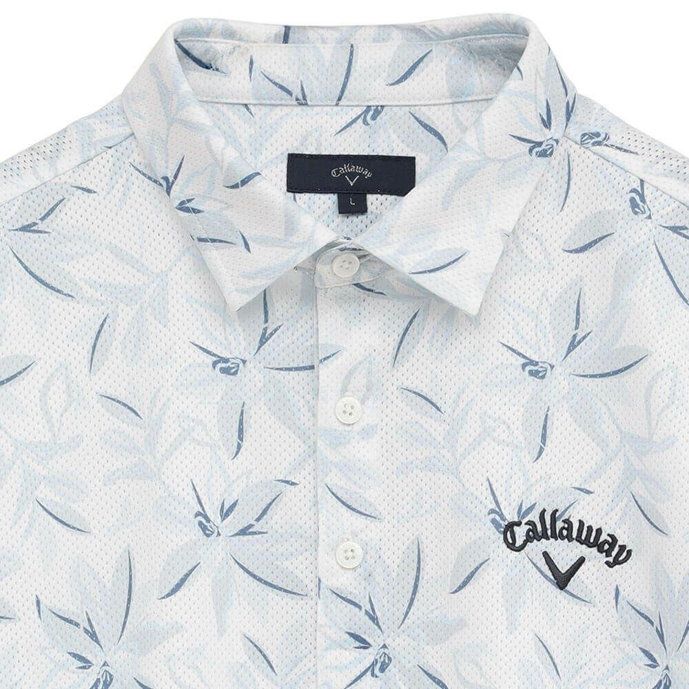 キャロウェイ Callaway　メンズ かざあなメッシュ フラワープリント 半袖 ポロシャツ C25234104　2025年モデル 詳細3