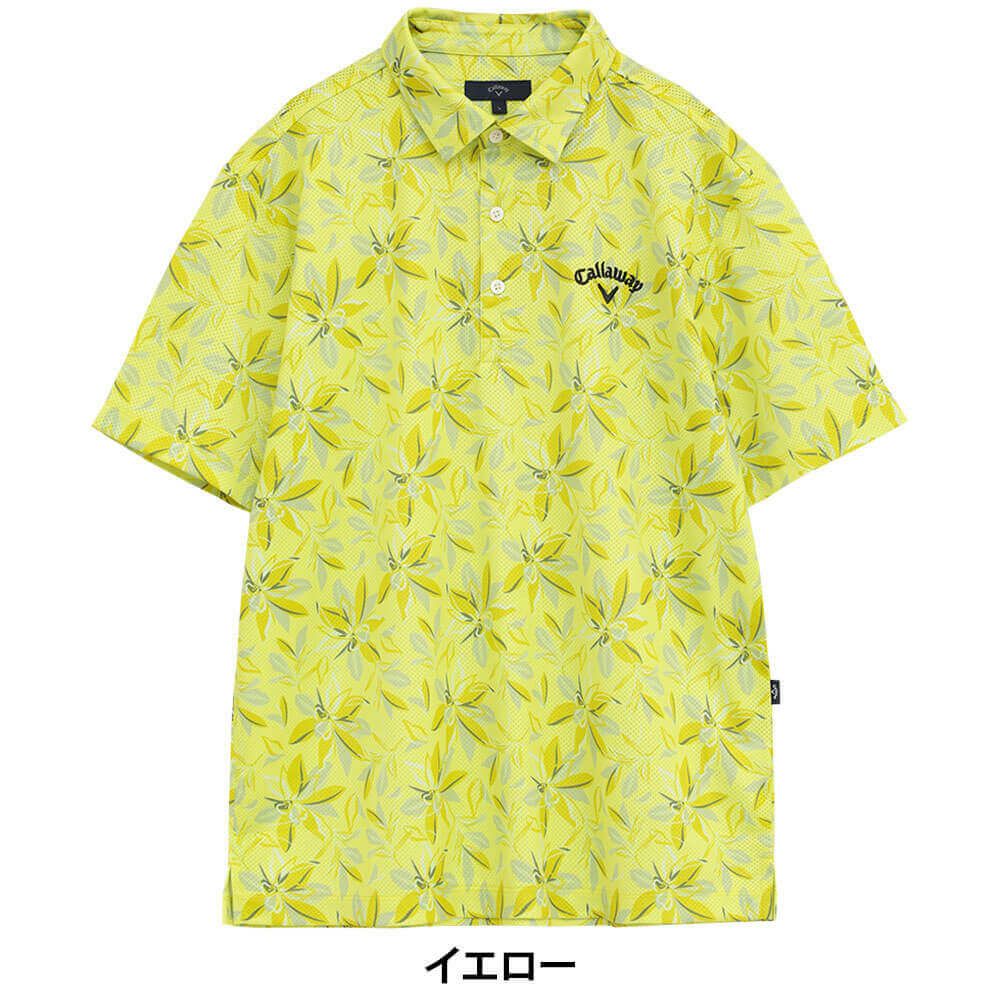 キャロウェイ Callaway　メンズ かざあなメッシュ フラワープリント 半袖 ポロシャツ C25234104　2025年モデル 詳細8