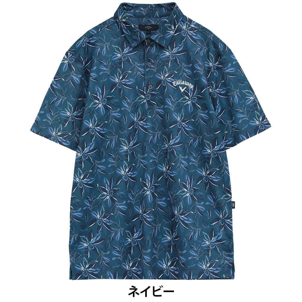 キャロウェイ Callaway　メンズ かざあなメッシュ フラワープリント 半袖 ポロシャツ C25234104　2025年モデル 詳細14