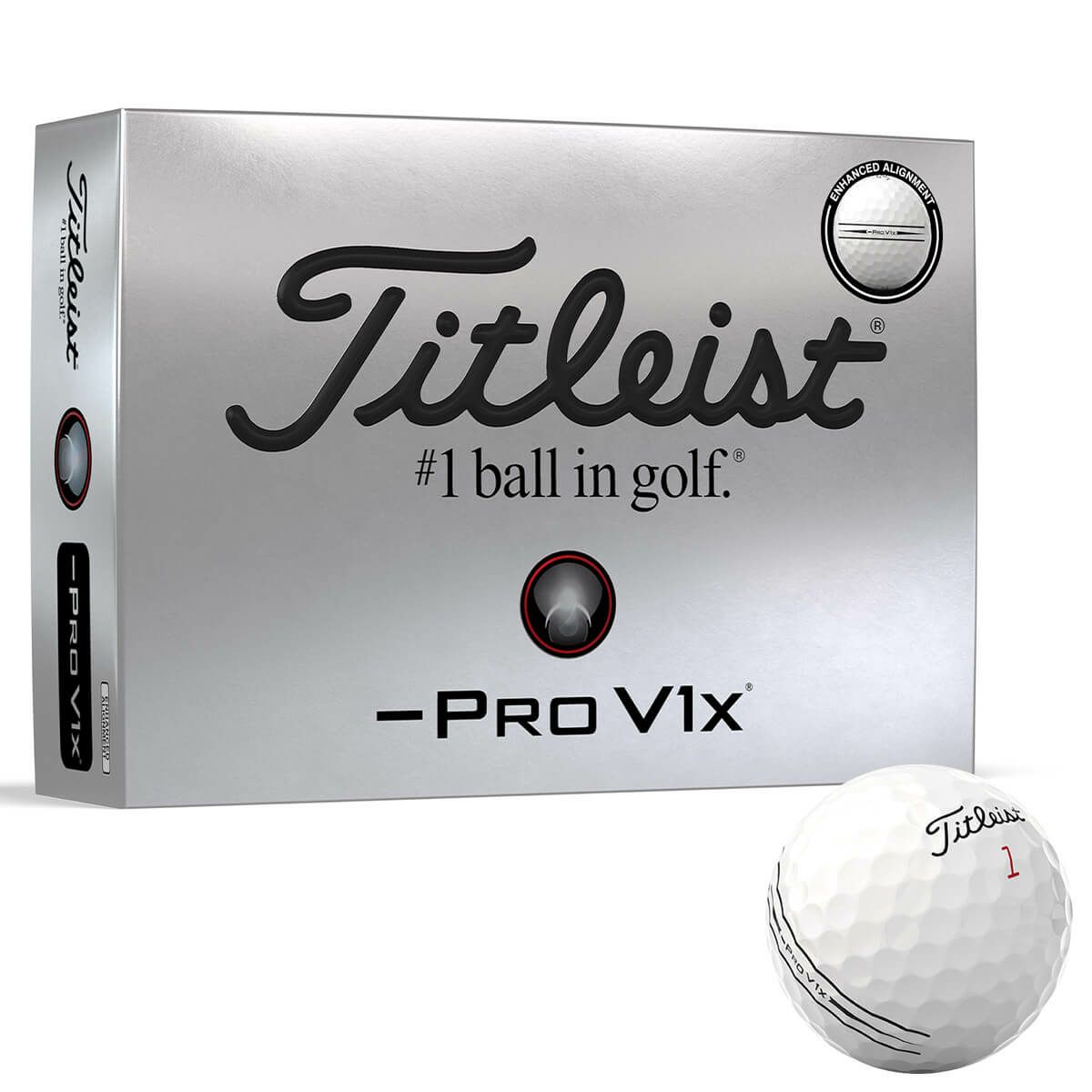 タイトリスト　プロV1x LEFT DASH エイム 2025年モデル　ゴルフボール　1ダース（12球入り） ホワイト