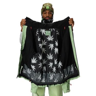 シックスエイトシックス 686　スキー スノーボードウェア ハフ ダブルシェルジャケット MENS 686 HUF DOUBLE H SHELL JACKET M5WN160-HGRN 2025-2026 HUF GREEN COLORBLOCK 詳細3