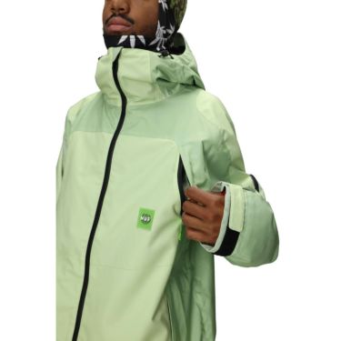 シックスエイトシックス 686　スキー スノーボードウェア ハフ ダブルシェルジャケット MENS 686 HUF DOUBLE H SHELL JACKET M5WN160-HGRN 2025-2026 HUF GREEN COLORBLOCK 画像2(ALT)