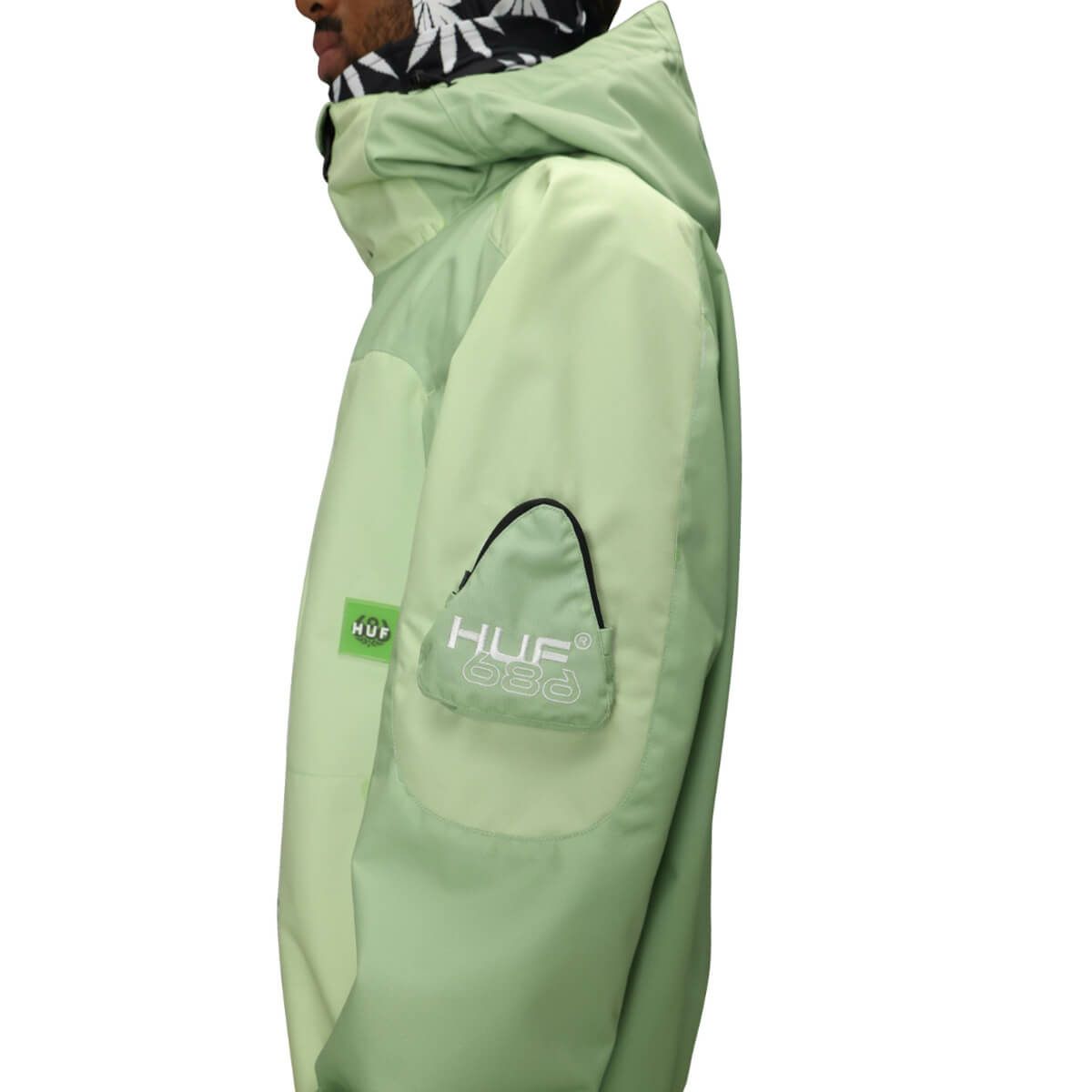 シックスエイトシックス 686　スキー スノーボードウェア ハフ ダブルシェルジャケット MENS 686 HUF DOUBLE H SHELL JACKET M5WN160-HGRN 2025-2026 HUF GREEN COLORBLOCK 詳細7