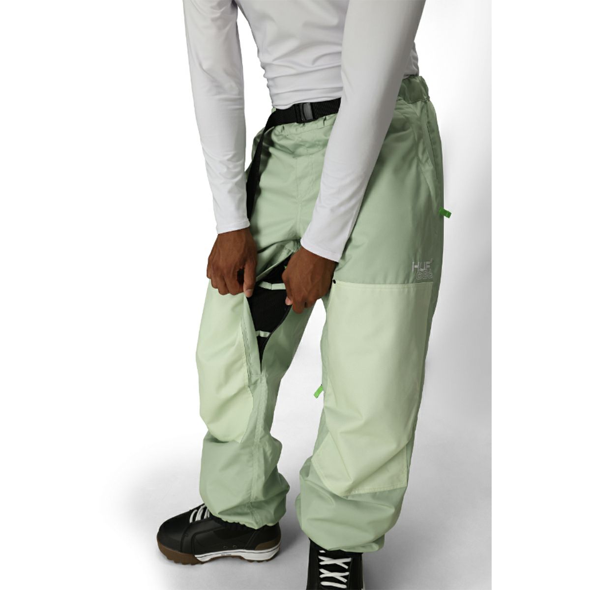 シックスエイトシックス 686　スキー スノーボードウェア ハフ ダブルシェルパンツ MENS 686 HUF DOUBLE H SHELL PANT M5WN243-HGRN 2025-2026 HUF GREEN COLORBLOCK 詳細5