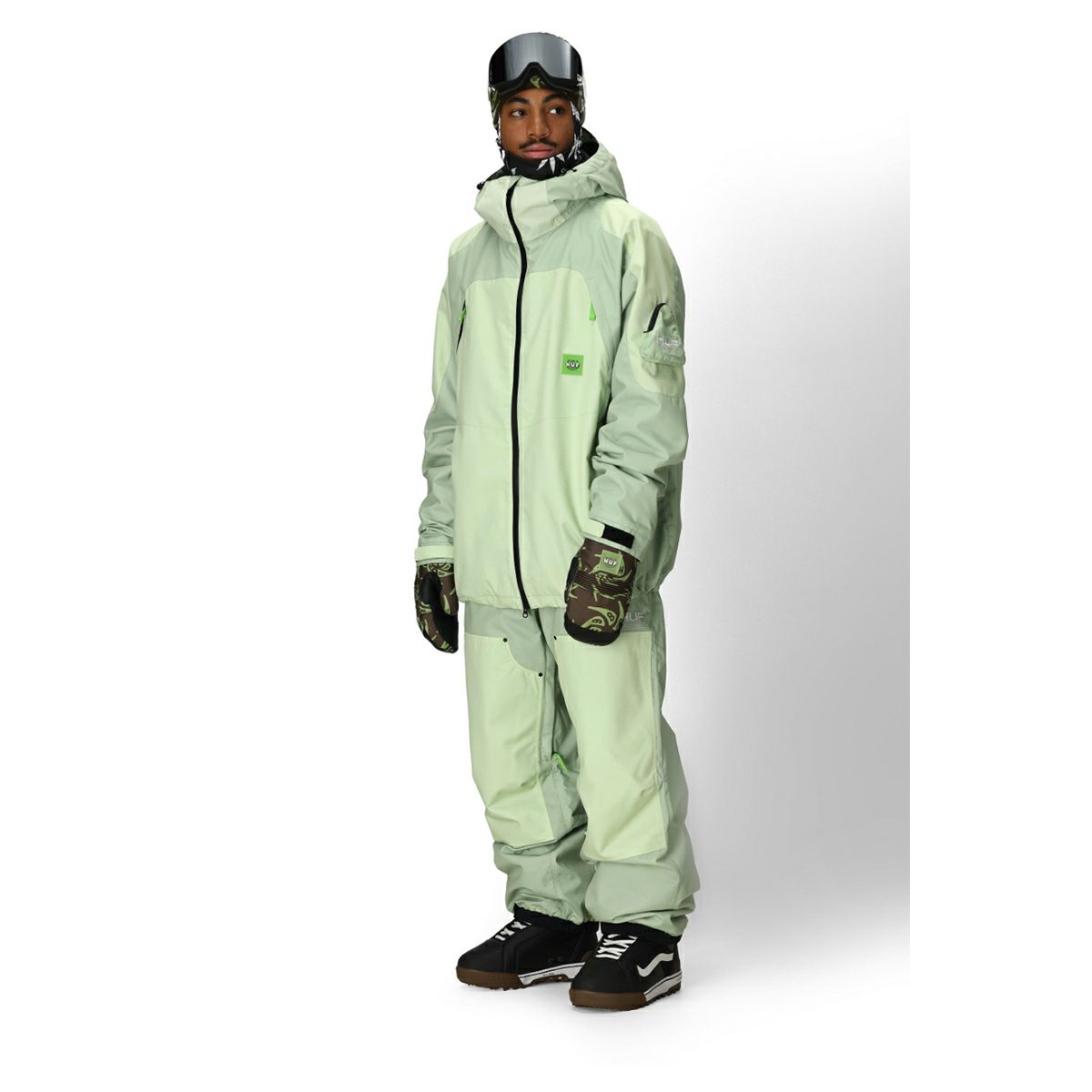 シックスエイトシックス 686　スキー スノーボードウェア ハフ ダブルシェルパンツ MENS 686 HUF DOUBLE H SHELL PANT M5WN243-HGRN 2025-2026 HUF GREEN COLORBLOCK 詳細9