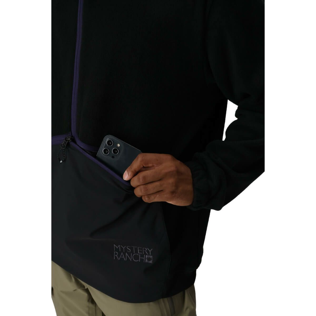 シックスエイトシックス 686　スキー スノーボードウェア ミステリーランチQIフリース MENS 686 MYSTERY RANCH QI FLEECE M5WNFLC117-MR 2025-2026 MYSTERY RANCH BLACK 詳細3