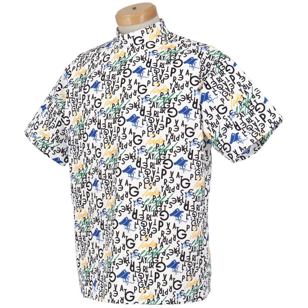 パーリーゲイツ PEARLY GATES　メンズ BALLくんロゴ 総柄プリント半袖 モックネックシャツ 053-5267705　2025年モデル 詳細3