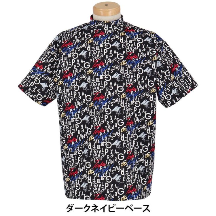 PEARLYGATES パーリーゲイツ アンダーシャツ モックネック 総柄 パーリーゲイツ PEARLY GATES メンズ BALLくんロゴ 総柄プリント