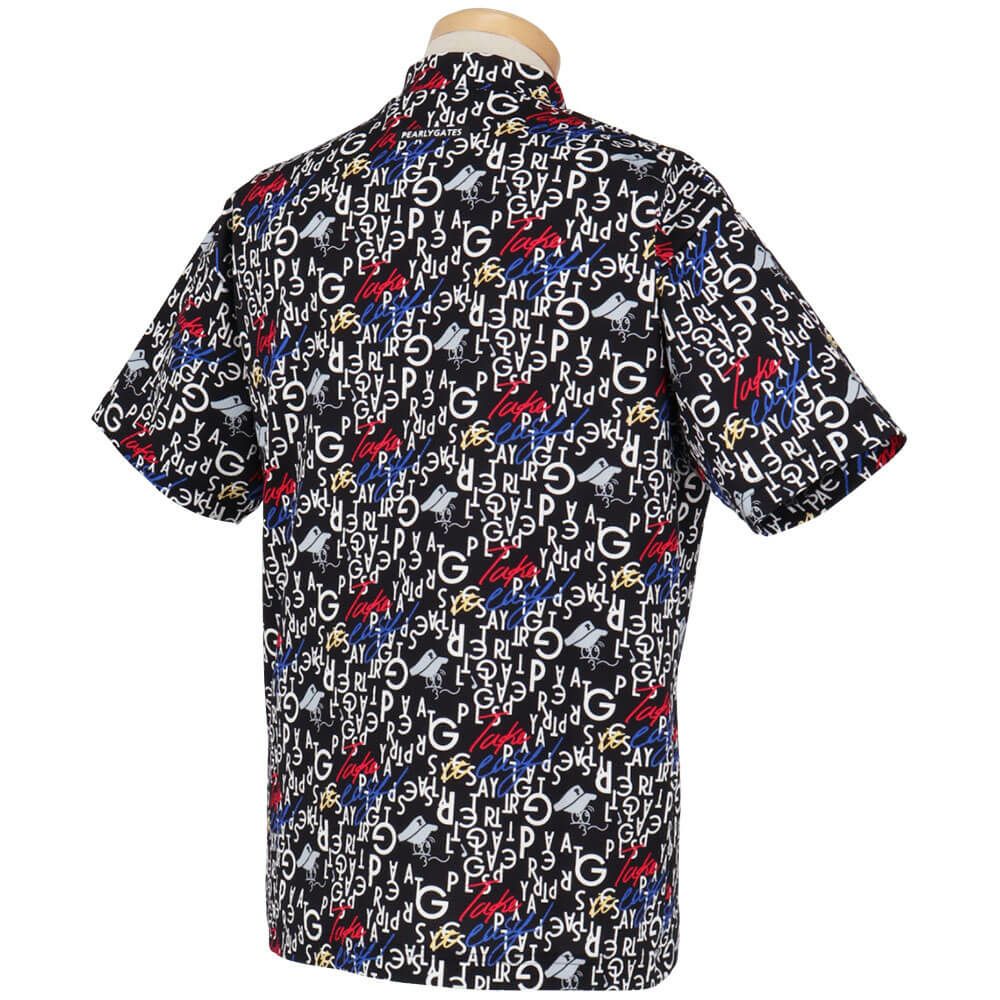 パーリーゲイツ PEARLY GATES　メンズ BALLくんロゴ 総柄プリント半袖 モックネックシャツ 053-5267705　2025年モデル 詳細6