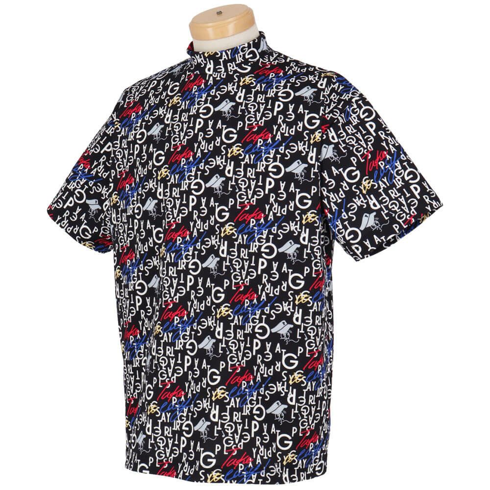 パーリーゲイツ PEARLY GATES　メンズ BALLくんロゴ 総柄プリント半袖 モックネックシャツ 053-5267705　2025年モデル 詳細7