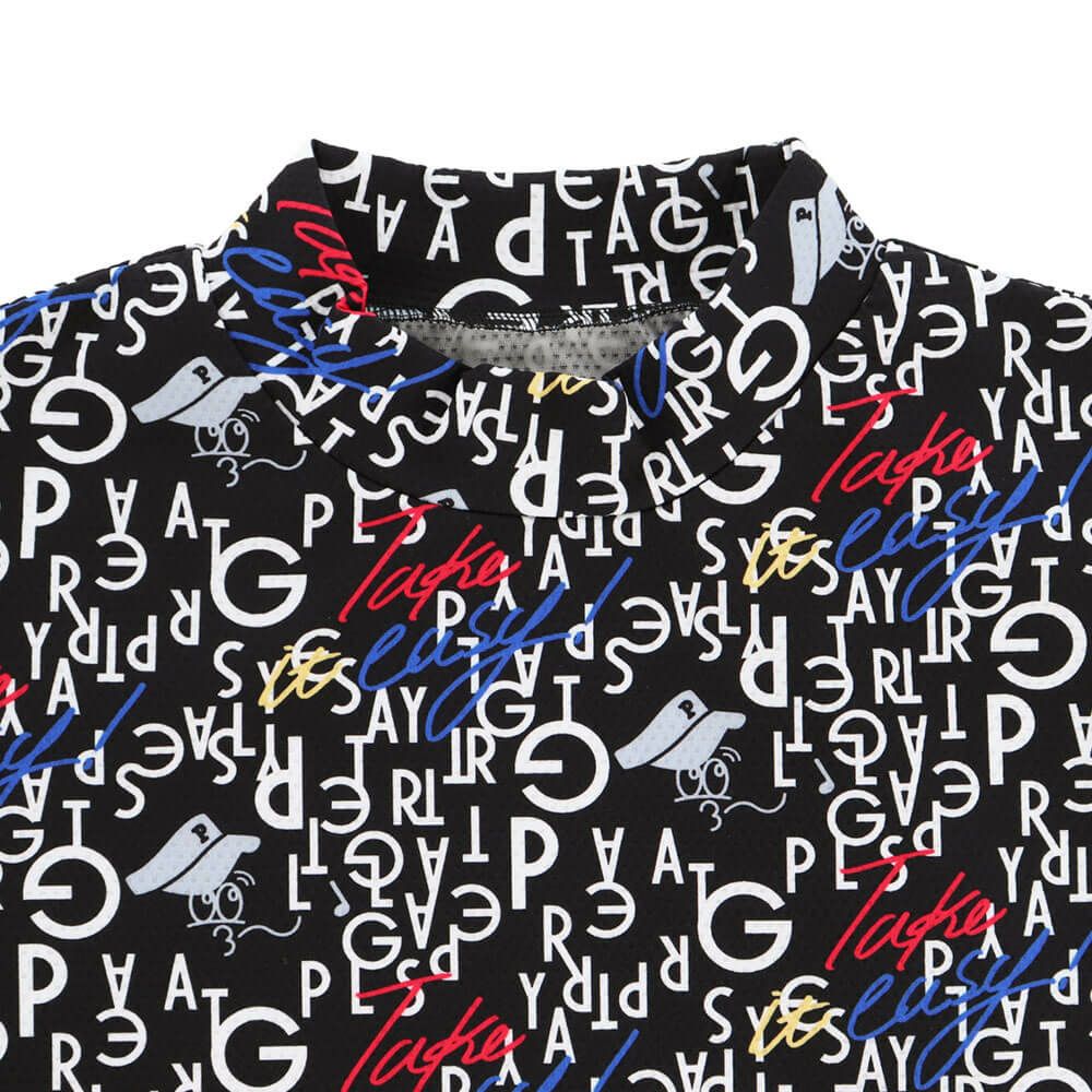 パーリーゲイツ PEARLY GATES　メンズ BALLくんロゴ 総柄プリント半袖 モックネックシャツ 053-5267705　2025年モデル 詳細8