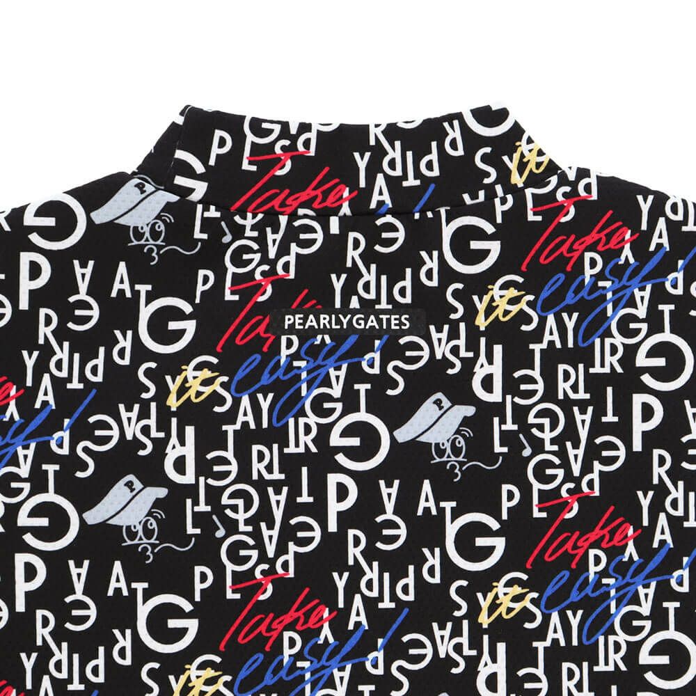 パーリーゲイツ PEARLY GATES　メンズ BALLくんロゴ 総柄プリント半袖 モックネックシャツ 053-5267705　2025年モデル 詳細9