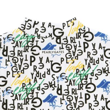 パーリーゲイツ PEARLY GATES　レディース BALLくんロゴ 総柄プリント半袖 モックネックシャツ 055-5267706　2025年モデル 詳細5