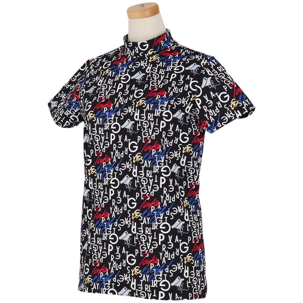 パーリーゲイツ PEARLY GATES　レディース BALLくんロゴ 総柄プリント半袖 モックネックシャツ 055-5267706　2025年モデル 詳細7