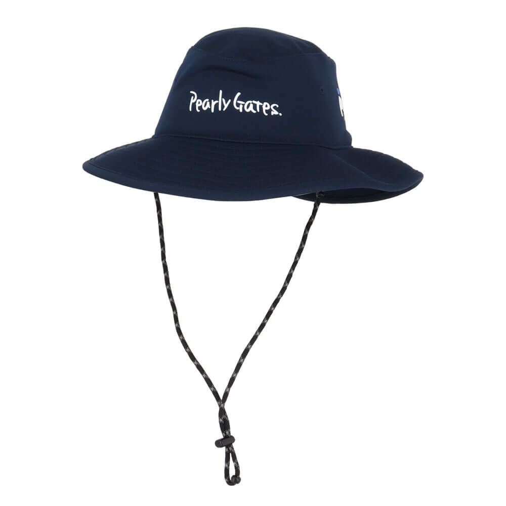新品タグ付き　PEARLY GATES バケットハット ネイビー パーリーゲイツ PEARLY GATES メッシュ つば広 ハット 053