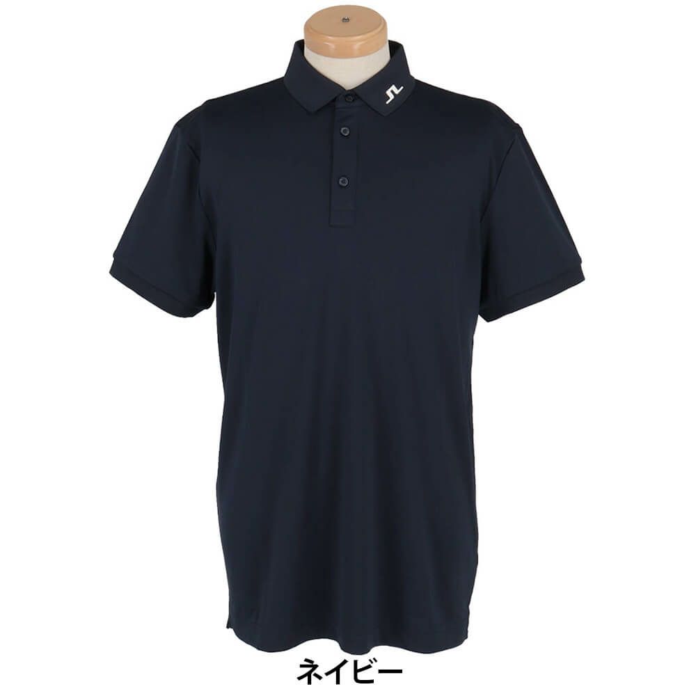 Jリンドバーグ J.LINDEBERG　メンズ バックブリッジ ロゴ刺繍 半袖 ポロシャツ 071-23242　2025年モデル ネイビー