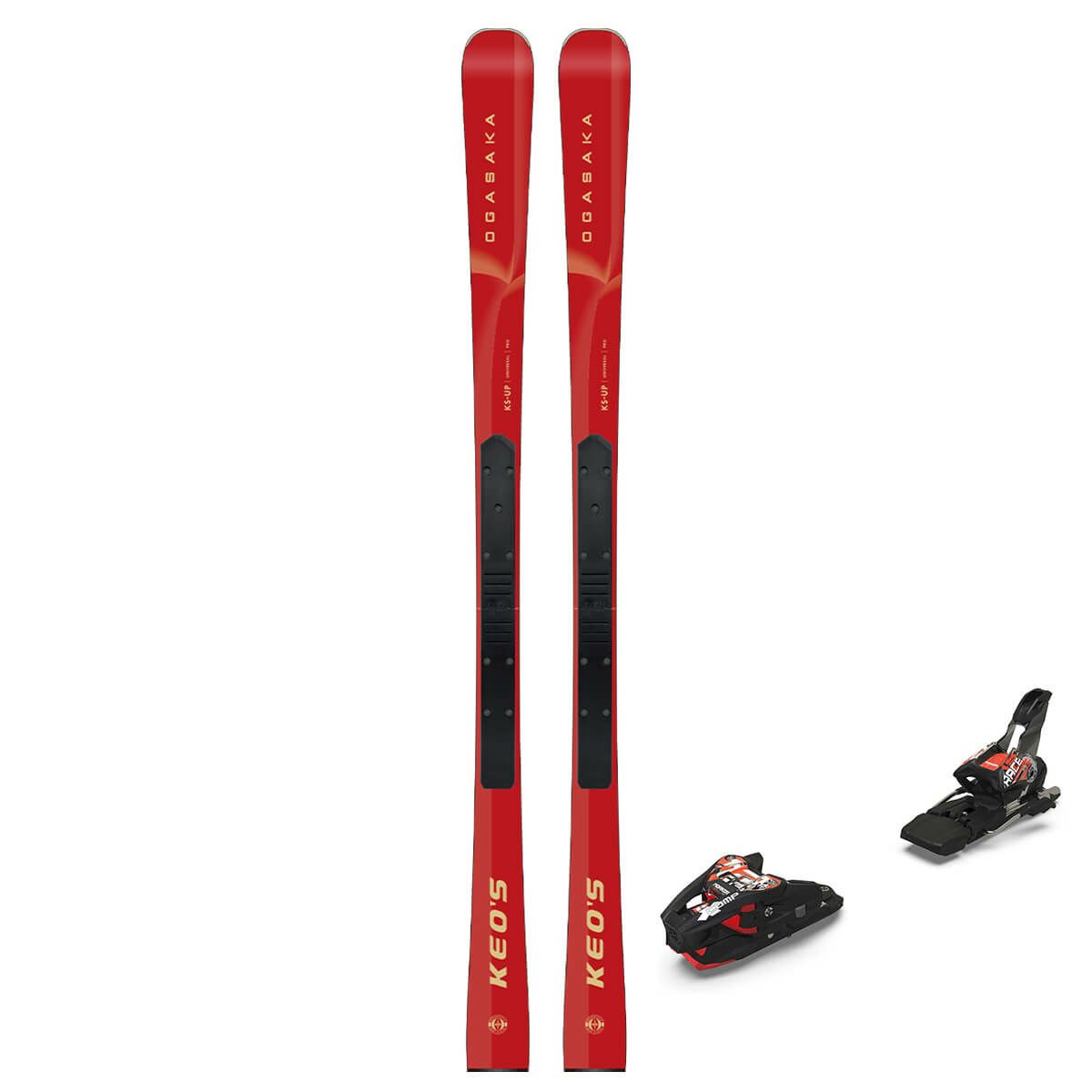 オガサカ OGASAKA　KS-UP/RD FM585＋XCOMP 12 ケイエス ユーピー/レッド FM585　スキー板 ビンディングセット 2025-2026