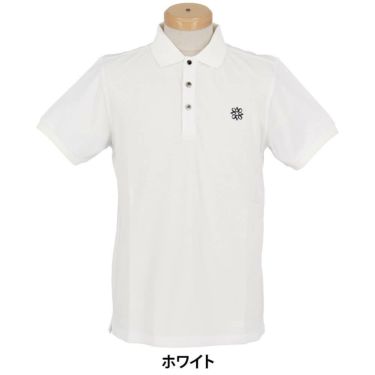 セントアンドリュース St ANDREWS　メンズ 変形 鹿の子 半袖 ポロシャツ 042-1960101 ホワイト