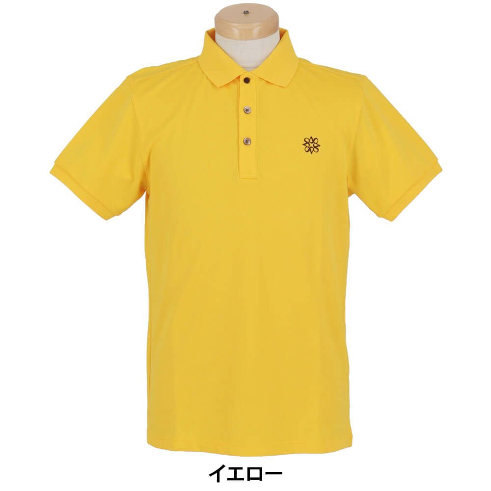 セントアンドリュース St ANDREWS　メンズ 変形 鹿の子 半袖 ポロシャツ 042-1960101 イエロー