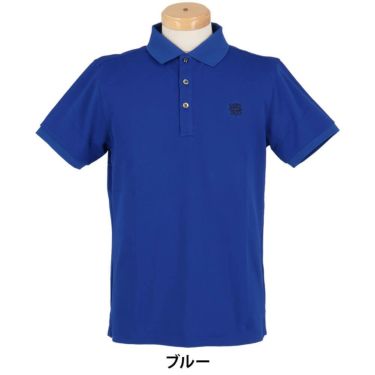 セントアンドリュース St ANDREWS　メンズ 変形 鹿の子 半袖 ポロシャツ 042-1960101 ブルー