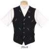 セントアンドリュース St ANDREWS　メンズ ロゴジャガード ジレ 042-2258901 ブラック