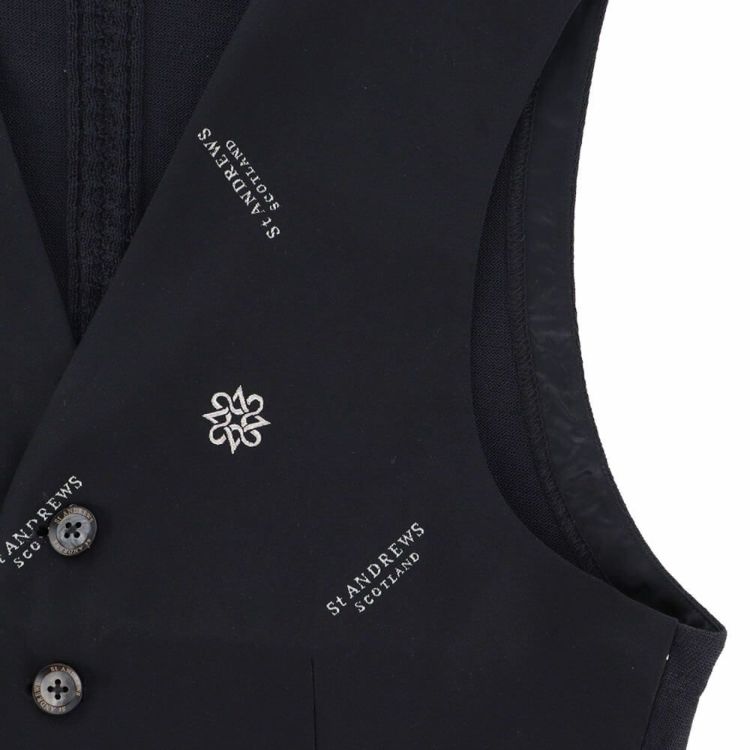 セントアンドリュース St ANDREWS メンズ ロゴジャガード ジレ 042
