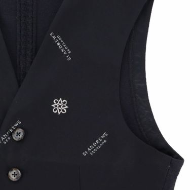セントアンドリュース St ANDREWS　メンズ ロゴジャガード ジレ 042-2258901 詳細4