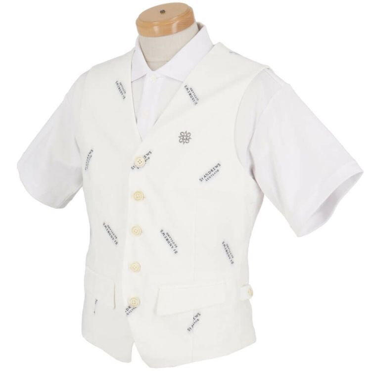 [75％OFF] ゴルフウェア　セントアンドリュース メンズ ロゴジャガード ジレ 042-2258901 セントアンドリュース St ANDREWS メンズ ロゴジャガード ジレ 042