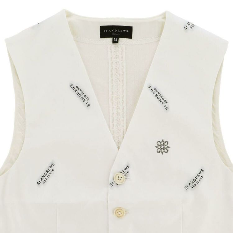 セントアンドリュース St ANDREWS メンズ ロゴジャガード ジレ 042