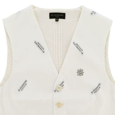 セントアンドリュース St ANDREWS　メンズ ロゴジャガード ジレ 042-2258901 詳細8