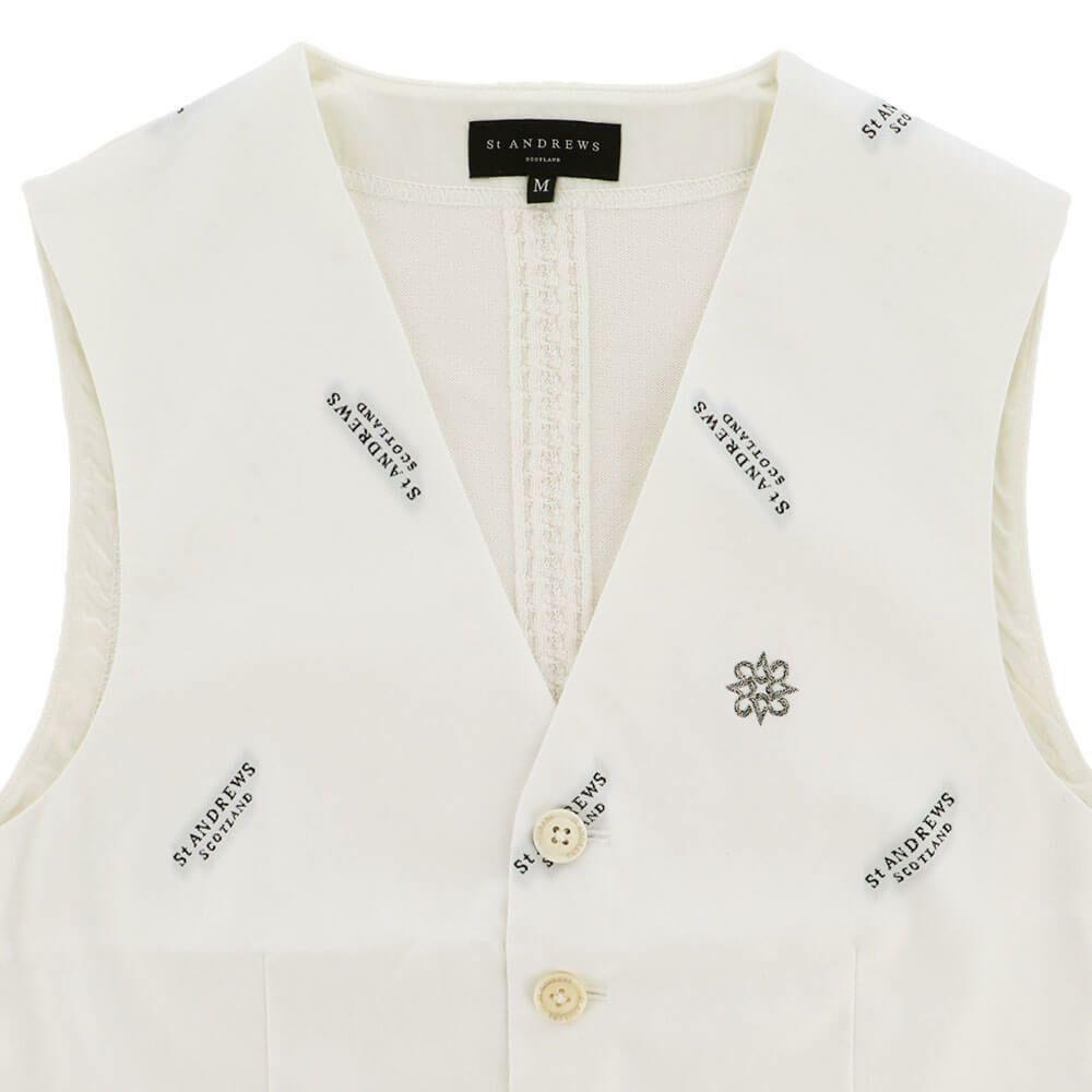 セントアンドリュース St ANDREWS　メンズ ロゴジャガード ジレ 042-2258901 詳細8